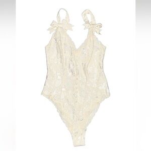 Ivory Vintage Gold Label Victoria’s Secret Bridal Lingerie Size Medium Body Suit